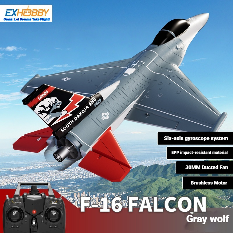 Rc Planes Horizon Hobby - Avión RC Oulance F-16 con Motor