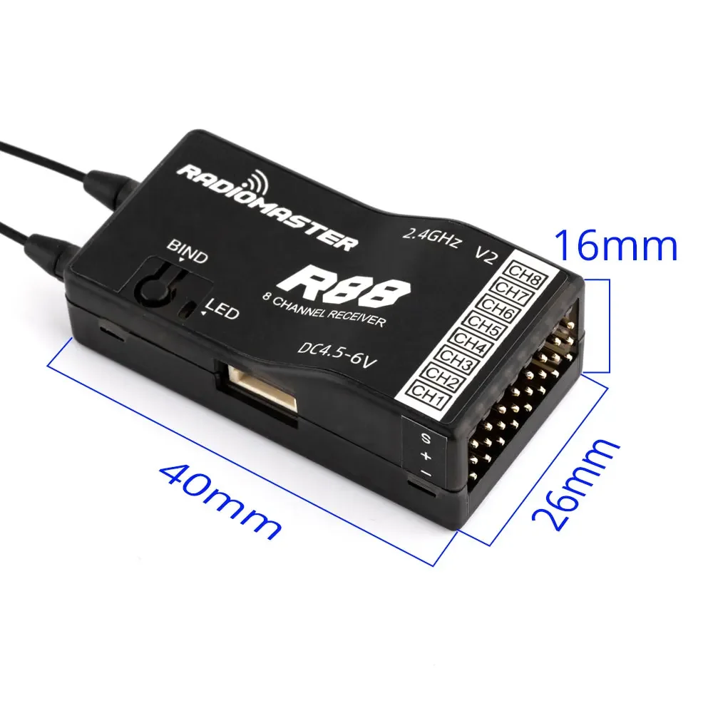 RadioMaster R88 V2.0 Receptor  - Receiver Sbus 8Ch reseña y precio