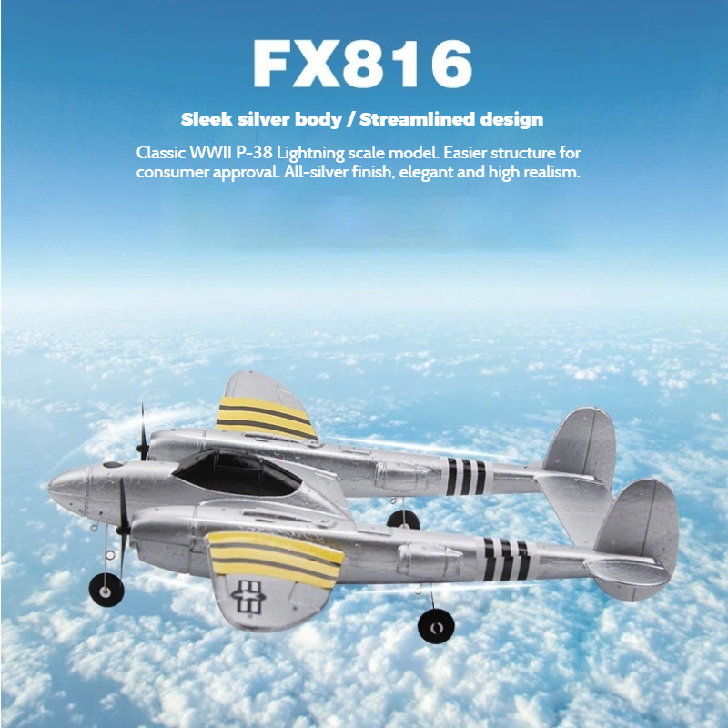 Avión de combate FX816 RC P38, - Rc Glider Foam Wing reseña y precio