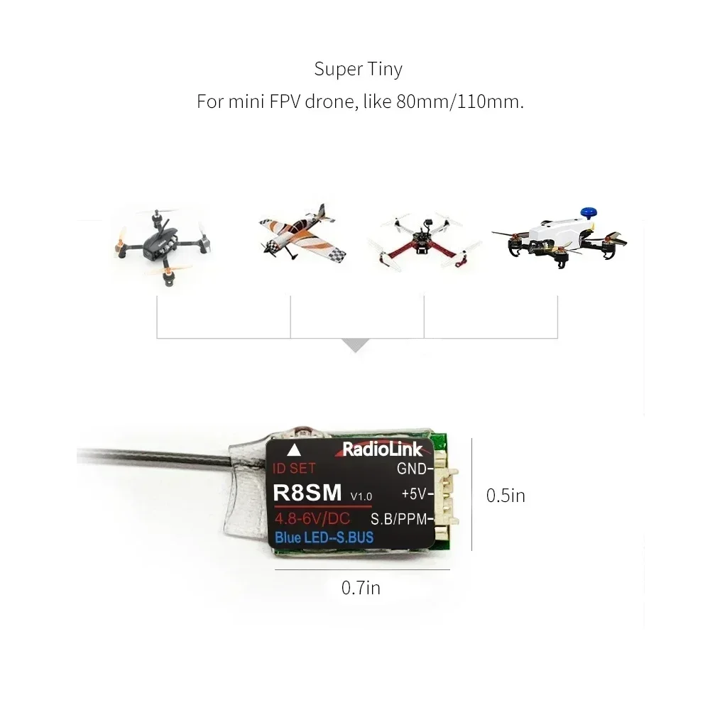 Receptor Mini Radiolink R8SM d - Receiver Sbus 8Ch reseña y precio