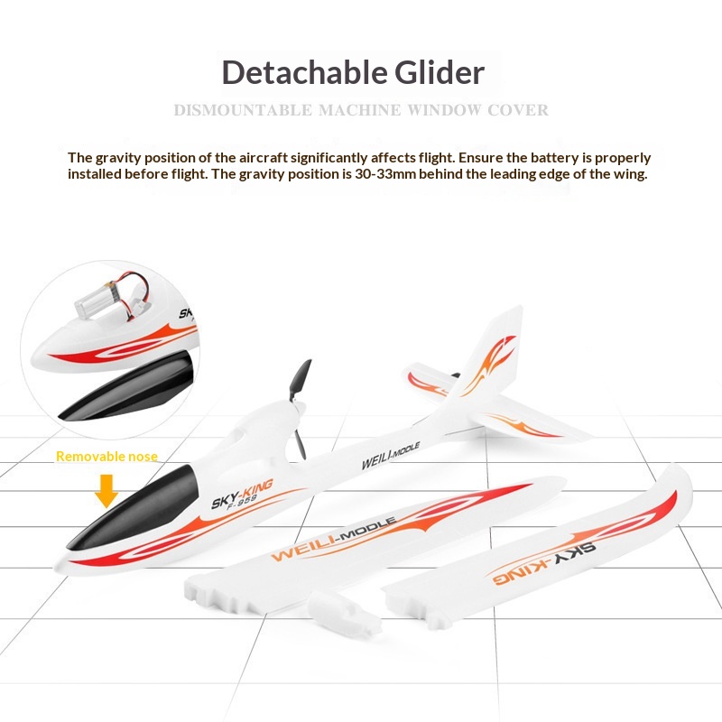 Avión planeador RC Weili Sky K - Rc Glider Foam Wing reseña y precio