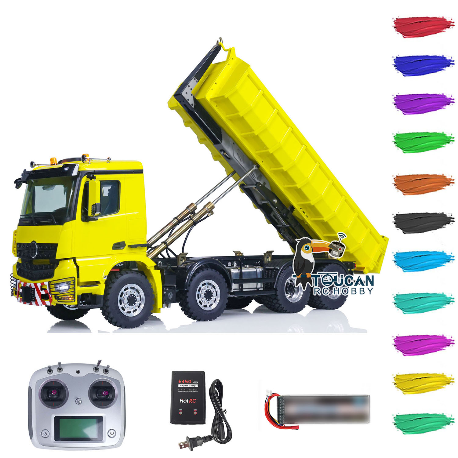 8x8 LESU 1/14 volquete hidrául - Rc Hobby Dump Truck reseña y precio