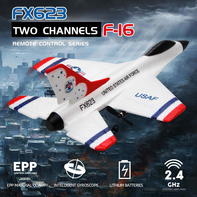 Nuevo avión Fx623/F16 RC de do - Rc Glider Foam Wing reseña y precio