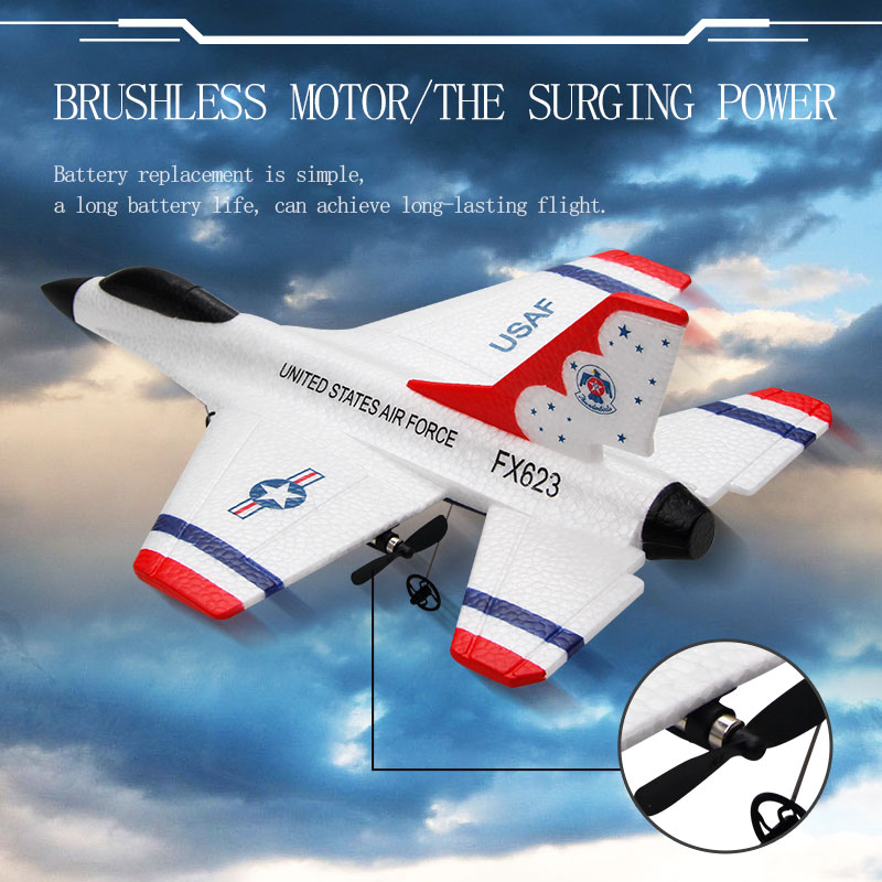 Nuevo avión Fx623/F16 RC de do - Rc Glider Foam Wing reseña y precio