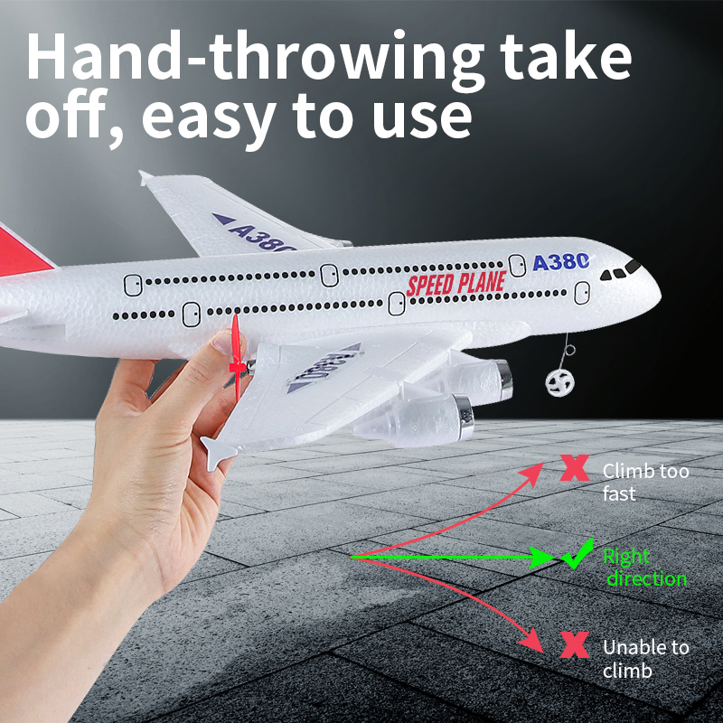 Avión Airbus A380 RC 2,4G ala  - Rc Hobby Wing reseña y precio