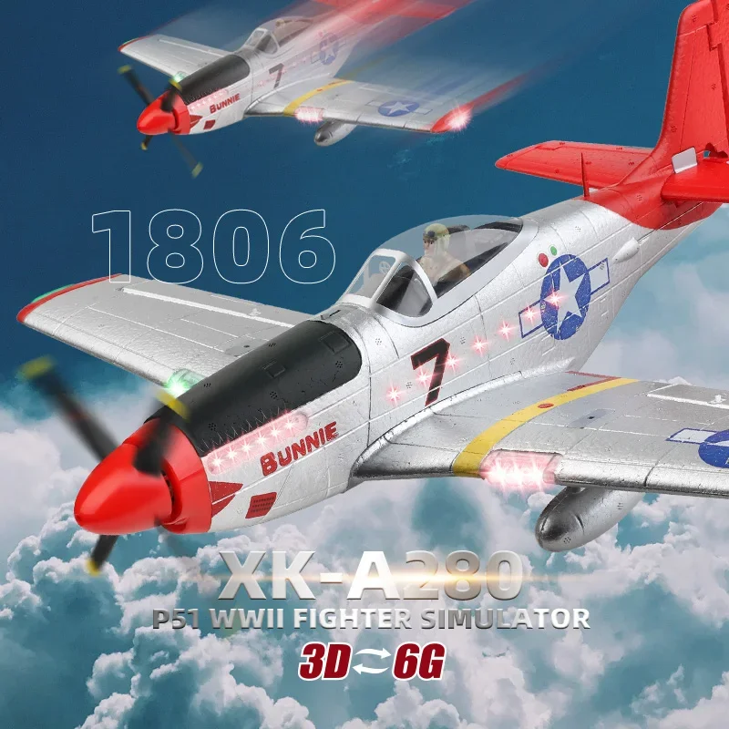 WLtoys XK A280 RC avión P51 Fi - Rc Planes Horizon Hobby reseña y precio